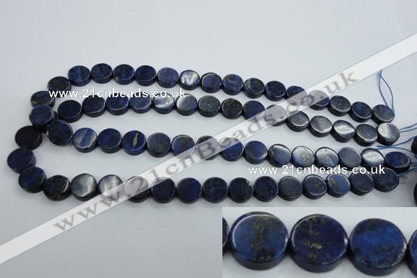 CNL988 15.5 inches 12mm coin natural lapis lazuli gemstone beads