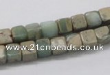 CNS06 16 inches 7*7mm cube natural serpentine jasper beads wholesale