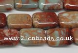 CNS110 15.5 inches 13*18mm rectangle natural serpentine jasper beads