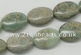 CNS12 16 inches 13*18mm oval natural serpentine jasper beads