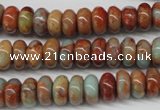 CNS130 15.5 inches 6*10mm rondelle natural serpentine jasper beads