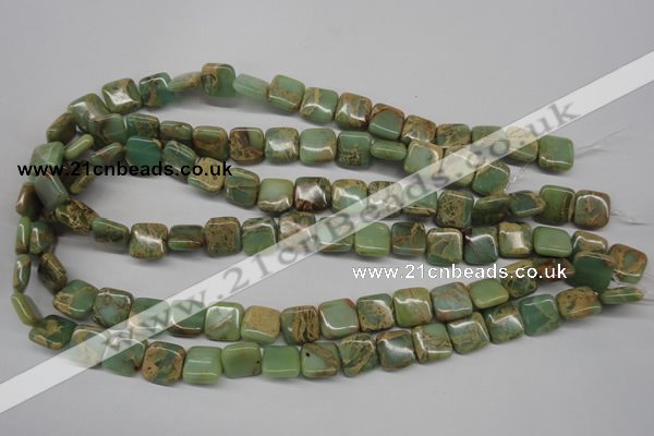 CNS140 15.5 inches 12*12mm square natural serpentine jasper beads