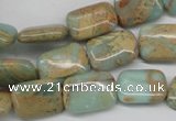 CNS146 15.5 inches 12*16mm rectangle natural serpentine jasper beads