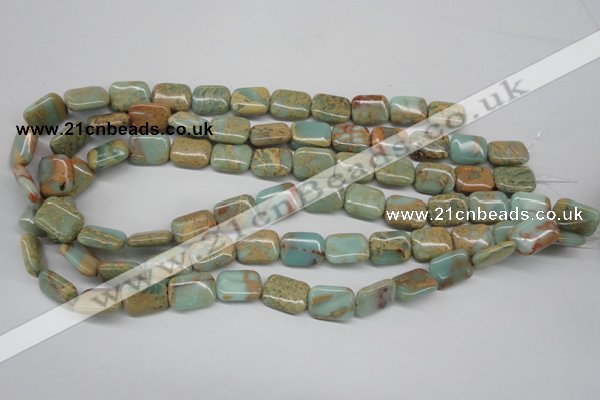 CNS146 15.5 inches 12*16mm rectangle natural serpentine jasper beads