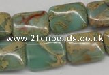 CNS148 15.5 inches 15*20mm rectangle natural serpentine jasper beads