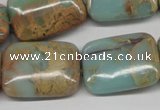 CNS149 15.5 inches 18*25mm rectangle natural serpentine jasper beads