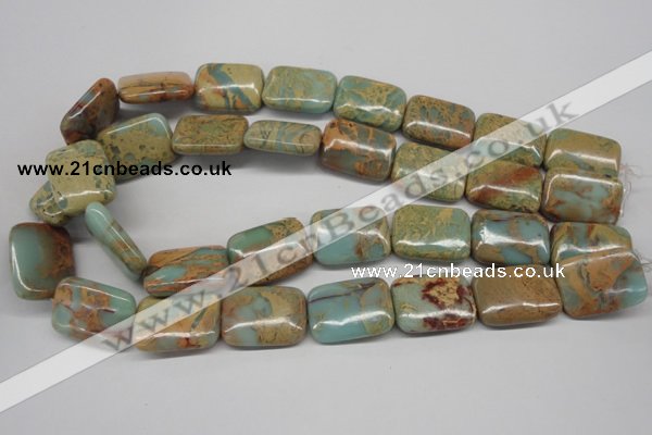 CNS149 15.5 inches 18*25mm rectangle natural serpentine jasper beads