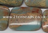 CNS152 15.5 inches 30*40mm rectangle natural serpentine jasper beads