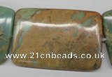 CNS153 15.5 inches 40*60mm rectangle natural serpentine jasper beads