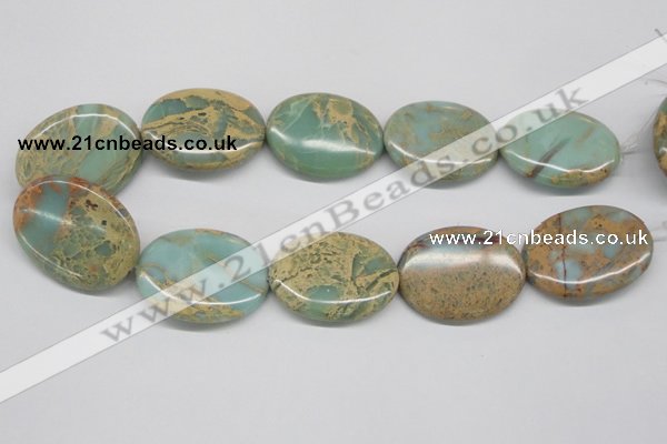 CNS170 15.5 inches 30*40mm oval natural serpentine jasper beads