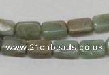 CNS18 16 inches 8*12mm rectangle natural serpentine jasper beads