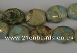 CNS188 15.5 inches 8*10mm oval natural serpentine jasper beads