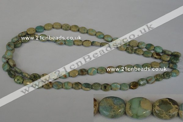 CNS188 15.5 inches 8*10mm oval natural serpentine jasper beads