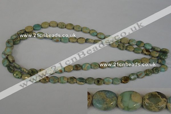 CNS188 15.5 inches 8*10mm oval natural serpentine jasper beads