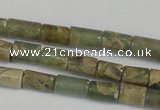 CNS206 15.5 inches 4*6mm tube natural serpentine jasper beads