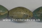 CNS208 15.5 inches 20*30mm rice natural serpentine jasper beads