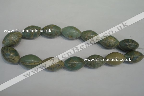 CNS208 15.5 inches 20*30mm rice natural serpentine jasper beads