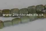 CNS212 15.5 inches 6*6mm square natural serpentine jasper beads