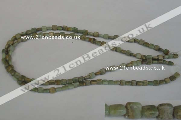 CNS212 15.5 inches 6*6mm square natural serpentine jasper beads