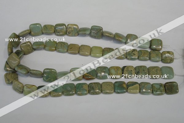 CNS213 15.5 inches 15*15mm square natural serpentine jasper beads