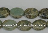 CNS241 15.5 inches 12*16mm oval natural serpentine jasper beads