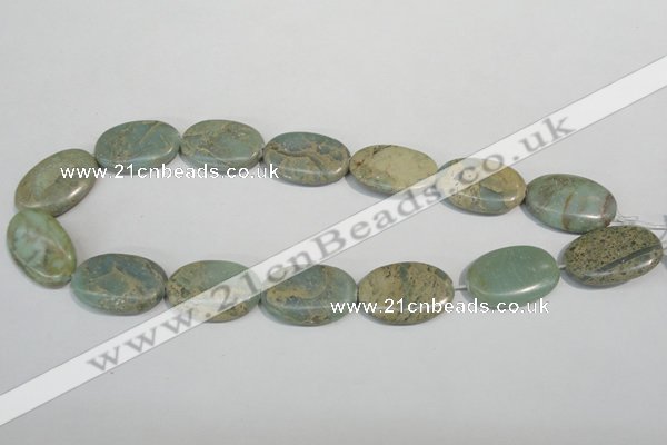 CNS243 15.5 inches 20*30mm oval natural serpentine jasper beads