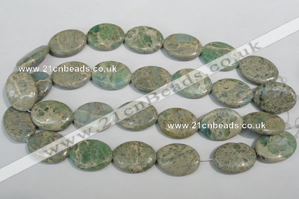 CNS244 15.5 inches 22*30mm oval natural serpentine jasper beads