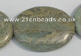 CNS246 15.5 inches 30*40mm oval natural serpentine jasper beads