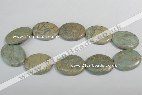 CNS246 15.5 inches 30*40mm oval natural serpentine jasper beads