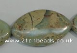 CNS248 15.5 inches 25*40mm marquise natural serpentine jasper beads