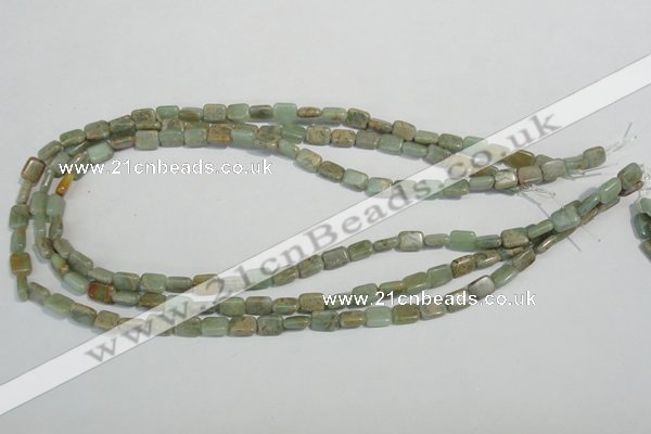 CNS253 15.5 inches 6*8mm rectangle natural serpentine jasper beads