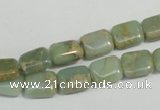 CNS254 15.5 inches 8*10mm rectangle natural serpentine jasper beads