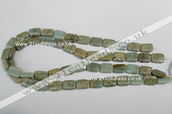 CNS255 15.5 inches 12*16mm rectangle natural serpentine jasper beads