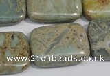 CNS257 15.5 inches 22*30mm rectangle natural serpentine jasper beads