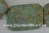 CNS258 15.5 inches 30*40mm rectangle natural serpentine jasper beads