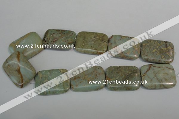 CNS258 15.5 inches 30*40mm rectangle natural serpentine jasper beads