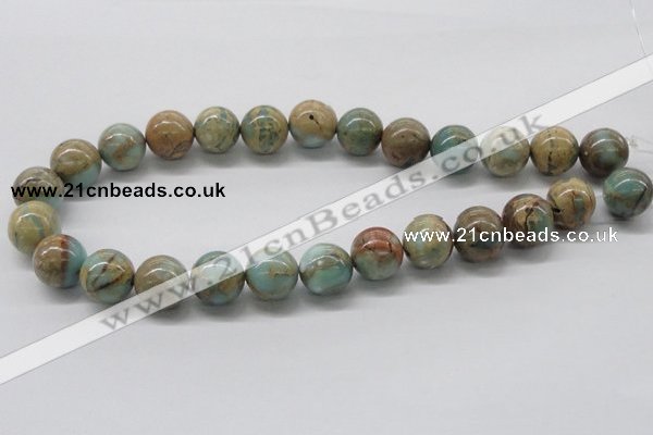 CNS26 16 inches 14mm round natural serpentine jasper beads wholesale