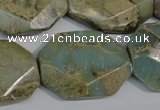 CNS263 15.5 inches 22*30mm octagonal natural serpentine jasper beads