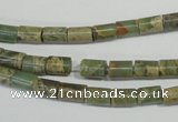 CNS274 15.5 inches 5*7mm tube natural serpentine jasper beads