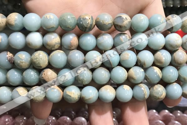 CNS302 15.5 inches 8mm round natural serpentine jasper beads