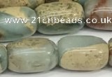 CNS311 15.5 inches 10*14mm drum serpentine jasper beads