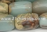 CNS312 15.5 inches 12*16mm drum serpentine jasper beads