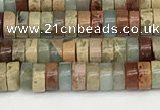 CNS318 15.5 inches 2.5*4mm heishi serpentine jasper beads