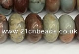 CNS326 15.5 inches 6*10mm rondelle serpentine jasper beads