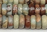 CNS327 15.5 inches 3*8mm rondelle serpentine jasper beads