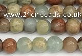 CNS330 15.5 inches 4mm round serpentine jasper beads wholesale