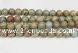 CNS335 15.5 inches 14mm round serpentine jasper beads wholesale