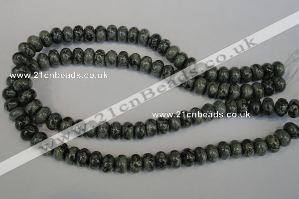 CNS414 15.5 inches 8*12mm rondelle natural serpentine jasper beads