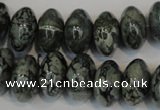 CNS415 15.5 inches 10*16mm rondelle natural serpentine jasper beads