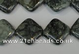 CNS430 15.5 inches 16*16mm diamond natural serpentine jasper beads